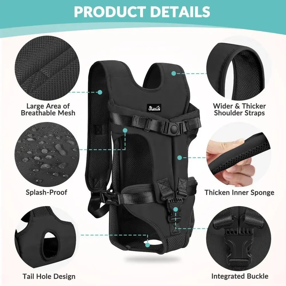 Large Dog Front Carrier, Hands-Free for Hiking/Cycling